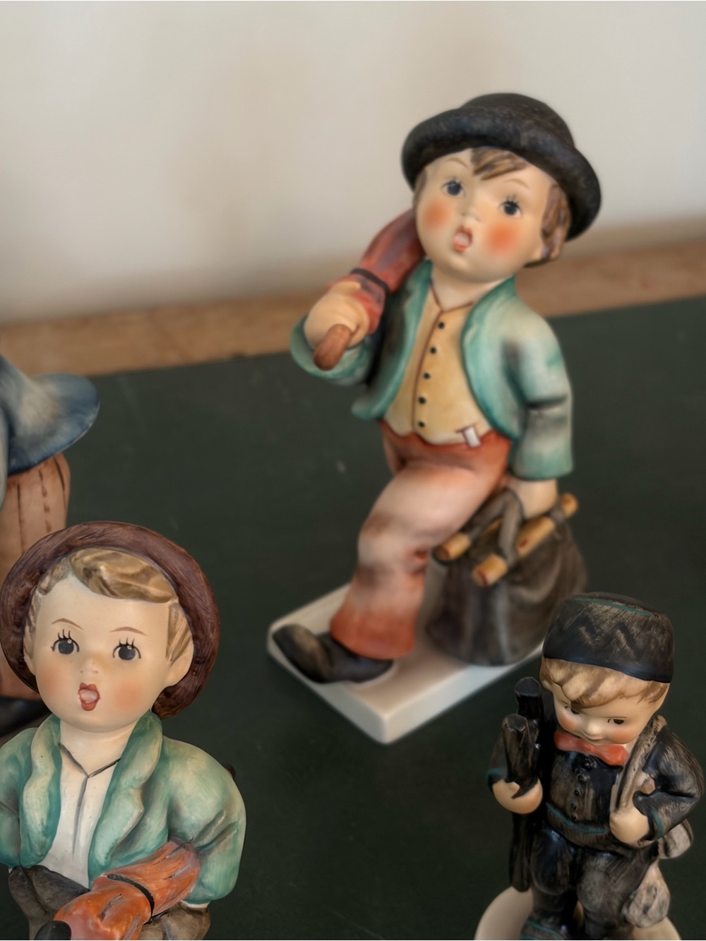 Goebel Porcelain Figurine Collection in Pastel Green, Cream, Pink and Blue - Picture 6 of 14
